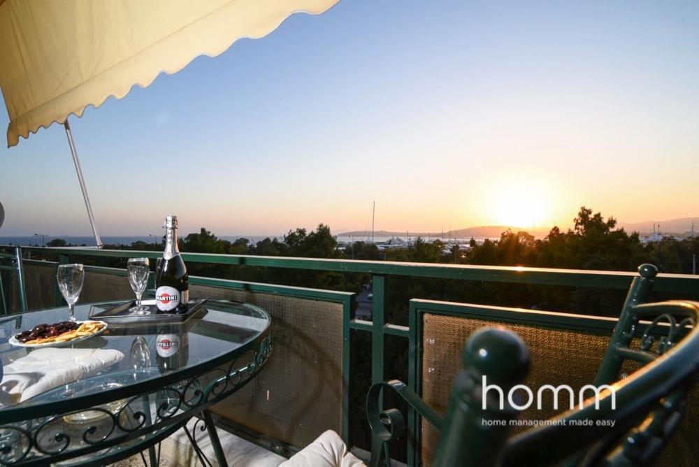 95M² Homm Spectacular Flisvos Marina Sea View Flat Apartment Athens Ngoại thất bức ảnh